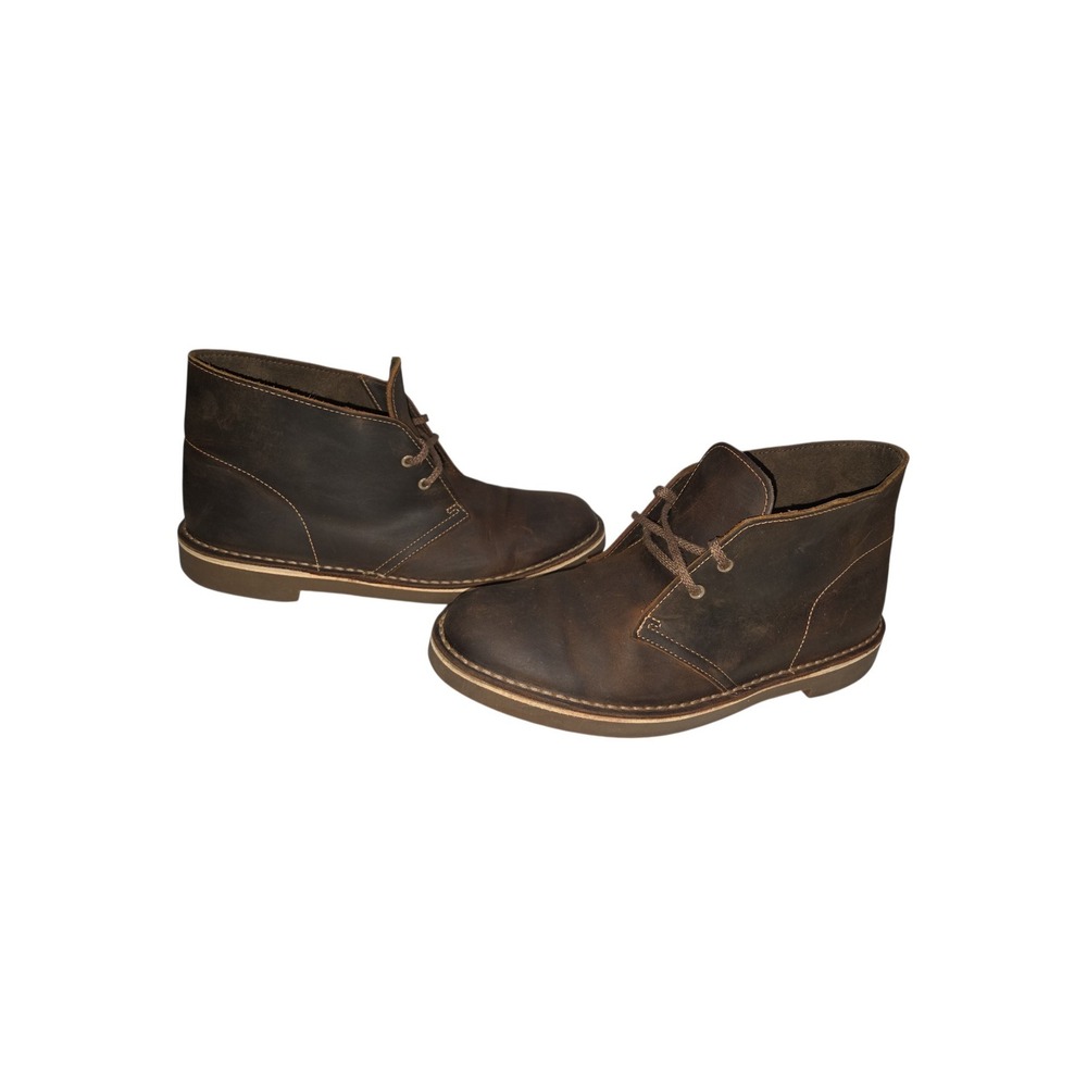 Clarks Bushacre 2 Mens 7.5 M Dark Brown Beeswax Leather Chukka Desert Boots